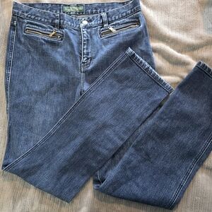 Lauren Ralph Lauren Dark Wash Jeans Women’s Size 6 Zip Pocket Denim